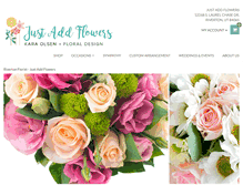 Tablet Screenshot of justaddflowers.net